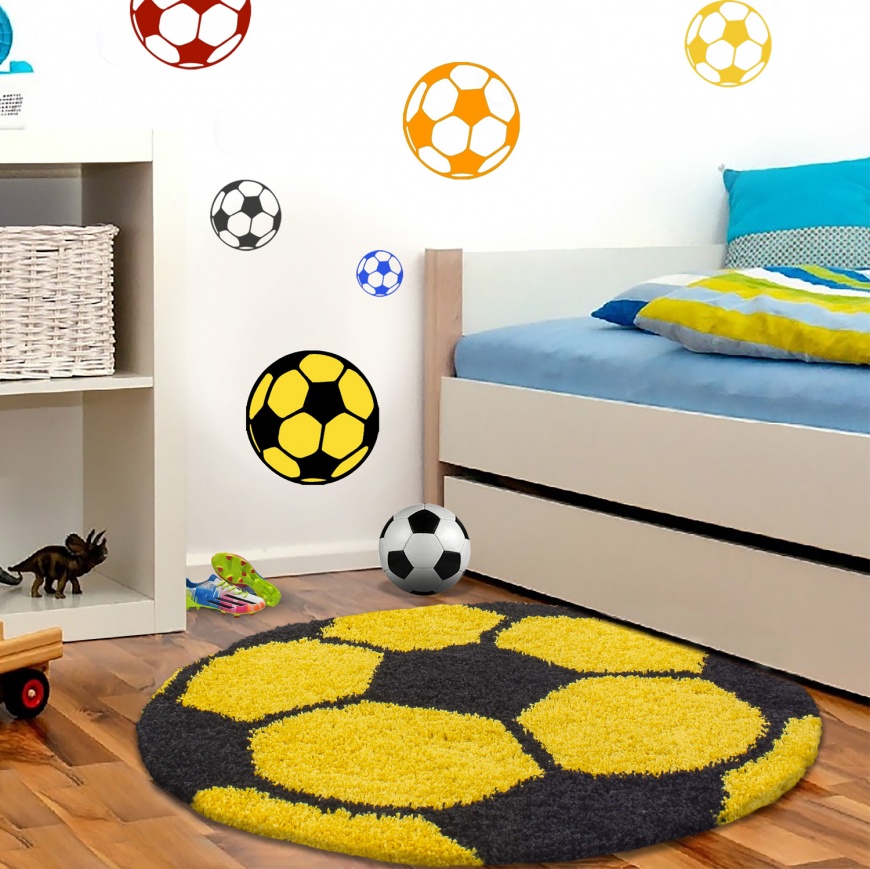 Shaggy Fun Kids Yellow Rug